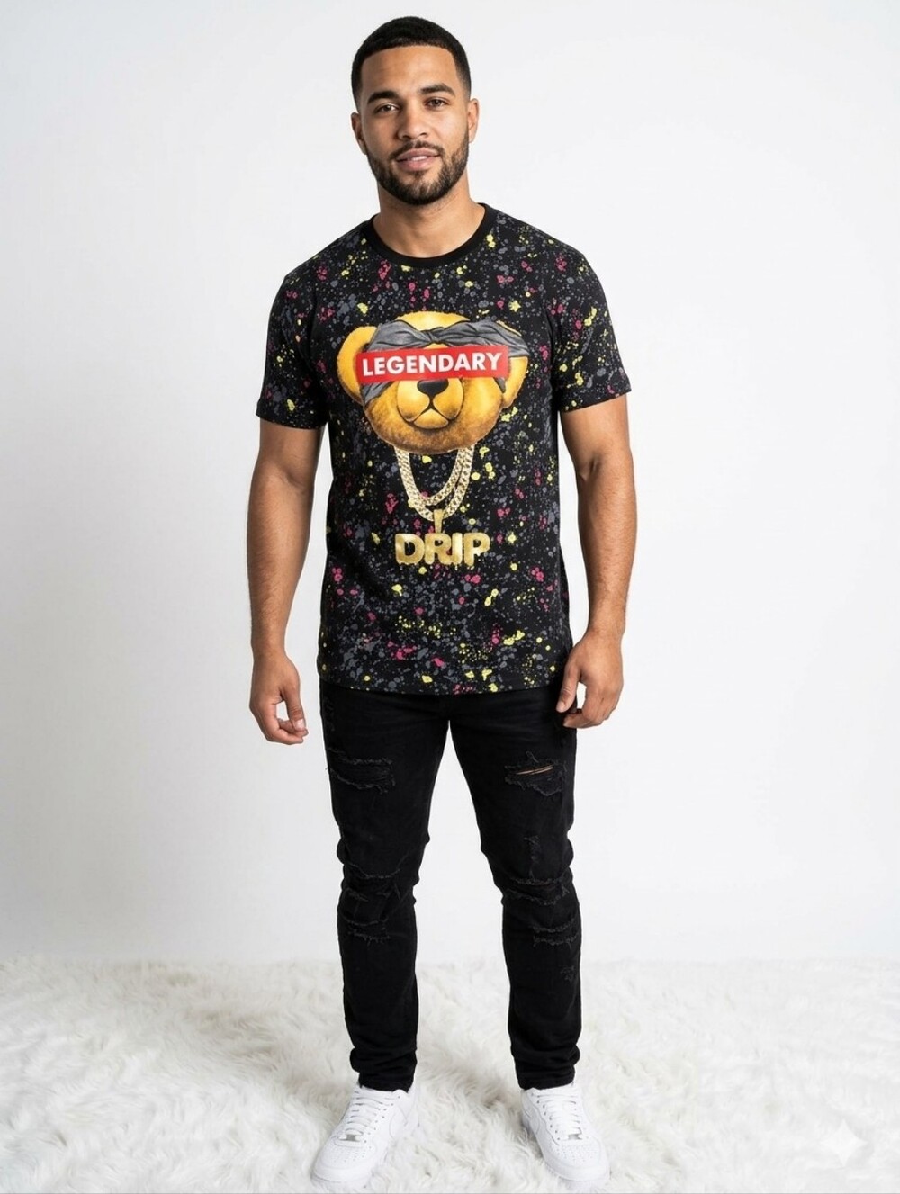 Hustle Shirt Black Legendary Pick Paint Splash 2XL